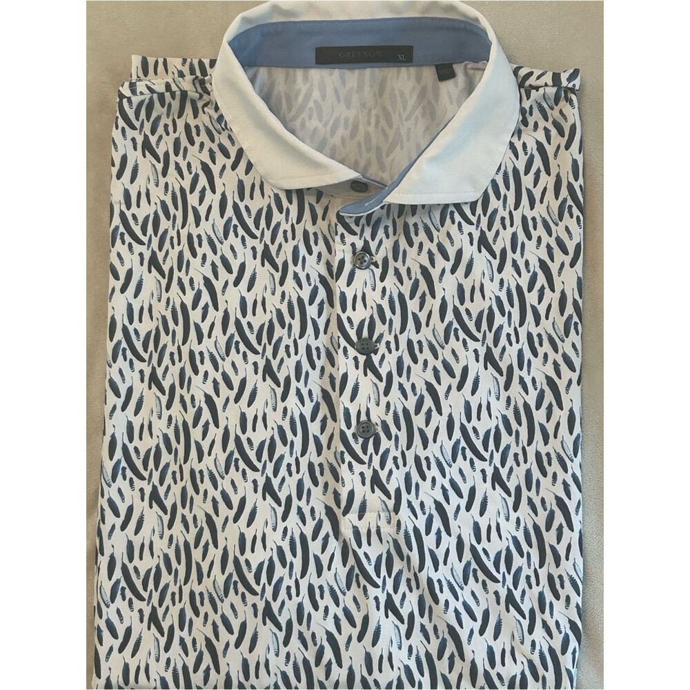 Greyson Clothiers Mens XL Forever Flight Feather Golf Polo Shirt